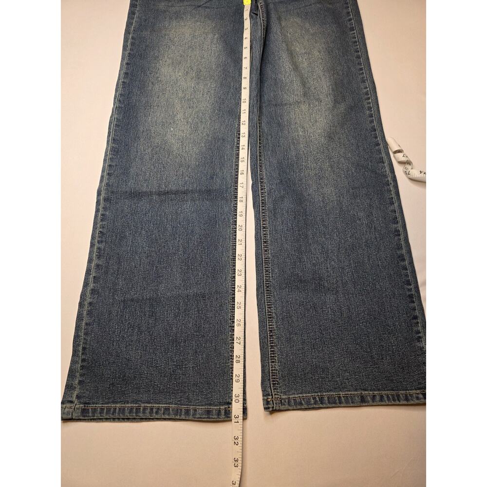 Hybrid & Company Jeans Womens Size 7 Wide Leg Blue Stretch Denim NWT - Picture 4 of 8